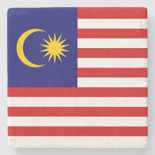Malaysische Flagge Steinuntersetzer