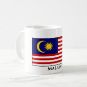 Malaysische Flagge - Tasse des Kaffees (Vorderseite Links)