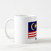 Malaysische Flagge - Tasse des Kaffees (Links)