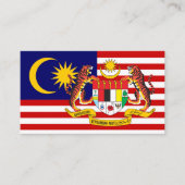 Malaysische Flagge und Wappen, Flagge Malaysias Visitenkarte (Vorderseite)