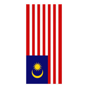 Malaysische Flagge Werbekarte