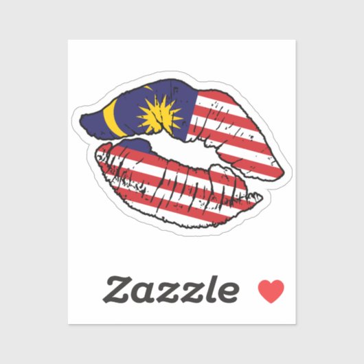 Malaysische Lipstick-Liebe Aufkleber (Blatt)