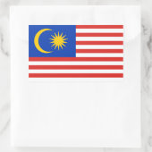 malaysische/malaiische Flagge Rechteckiger Aufkleber (Tasche)
