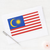 malaysische/malaiische Flagge Rechteckiger Aufkleber (Umschlag)