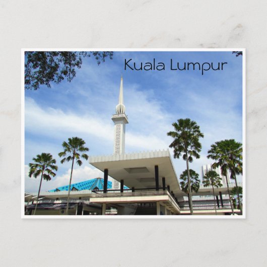 malaysische Moschee kl Postkarte (Vorderseite)