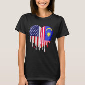 Malaysischer Amerikanischer Patriot Grown Country T-Shirt (Vorderseite)