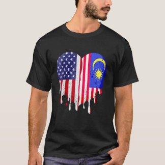 Malaysischer Amerikanischer Patriot Grown Country T-Shirt