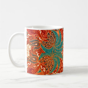 Malaysischer Batik: Schönes Kunstmuster. Kaffeetasse