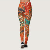 Malaysischer Batik: Schönes Kunstmuster. Leggings (Rückseite)