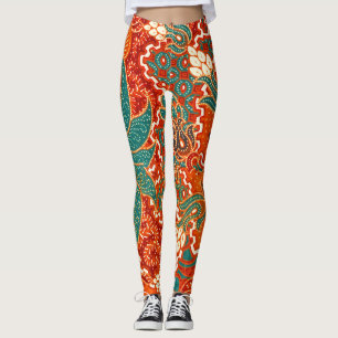 Malaysischer Batik: Schönes Kunstmuster. Leggings