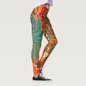 Malaysischer Batik: Schönes Kunstmuster. Leggings (Rechts)
