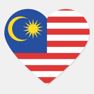 Malaysischer Flag-Herzkleber Herz-Aufkleber