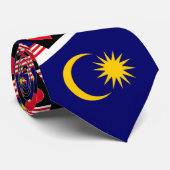 Malaysischer Flaggen- und Herzmuster - Malaysische Krawatte (Gerollt)