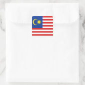 Malaysischer Flaggenaufkleber Quadratischer Aufkleber (Tasche)