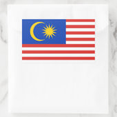 Malaysischer Flaggenaufkleber Rechteckiger Aufkleber (Tasche)