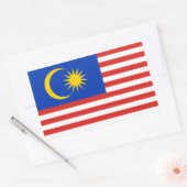 Malaysischer Flaggenaufkleber Rechteckiger Aufkleber (Umschlag)