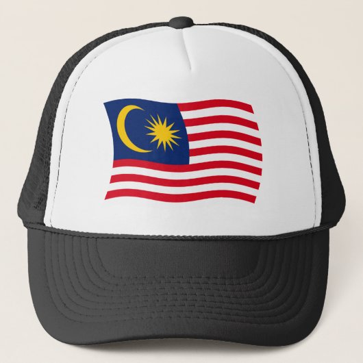 Malaysischer Flaggenhut Truckerkappe (Vorderseite)