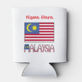 Malaysischer Flaggenstaat Red Personalisiert Dosenkühler (Rückseite)