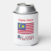 Malaysischer Flaggenstaat Red Personalisiert Dosenkühler (Kanne Rückseite)