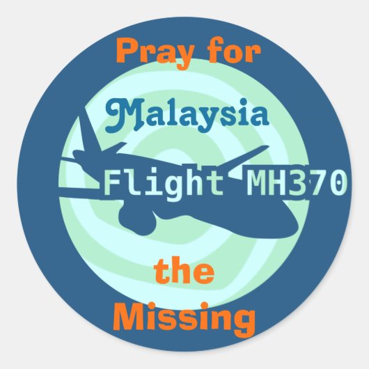 Malaysischer Flugaufkleber Runder Aufkleber (Vorderseite)