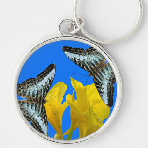 Malaysischer Kappenschmetterling auf Canna King Schlüsselanhänger