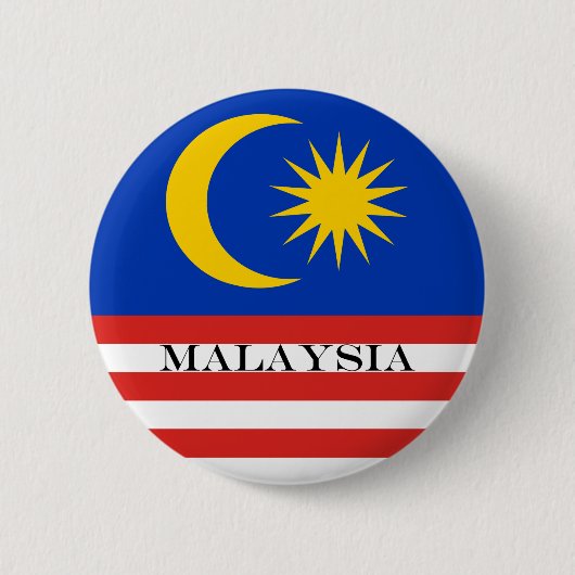 Malaysischer Malay Flagge Jalur Gemilang Button (Vorderseite)