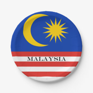Malaysischer Malay Flagge Jalur Gemilang Pappteller