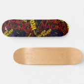 Malaysischer Nationalstolz Wordcloud Skateboard (Horizontal)