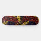 Malaysischer Nationalstolz Wordcloud Skateboard (Horizontal)