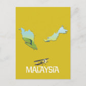 Malaysischer Reiseplan Feiertagspostkarte (Vorderseite)