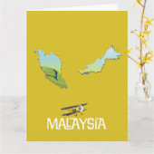 Malaysischer Reiseplan Karte (Gelbe Blume)
