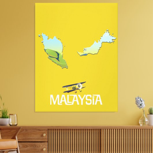 Malaysischer Reiseplan Leinwanddruck (Insitu (Wohnzimmer))