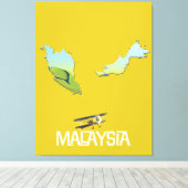 Malaysischer Reiseplan Leinwanddruck (Insitu (Holzboden))