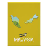 Malaysischer Reiseplan Poster (Vorderseite)