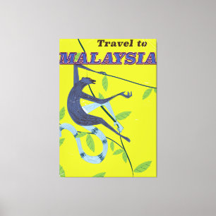 Malaysischer Reiseposter im Vintage-Stil Leinwanddruck