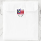 Malaysischer Silberschild Quadratischer Aufkleber (Tasche)