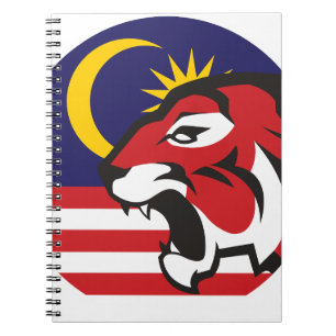 Malaysischer Tiger malaysischer Nationaltier Notizblock