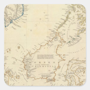 Malaysisches Archipel Quadratischer Aufkleber