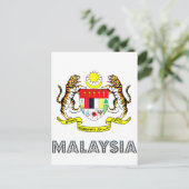 malaysisches Emblem Postkarte (Stehend Vorderseite)