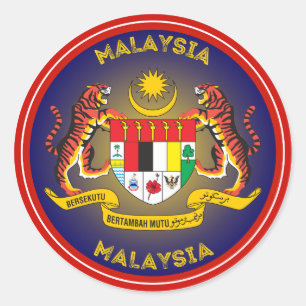 Malaysisches Erbe-Emblem Runder Aufkleber