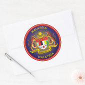 Malaysisches Erbe-Emblem Runder Aufkleber (Umschlag)