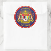 Malaysisches Erbe-Emblem Runder Aufkleber (Tasche)