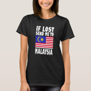 Malaysisches Flaggendesign Wenn ich verloren bin,  T-Shirt