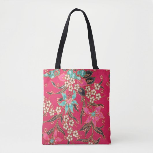 Malaysisches indonesisches Batik-Kunstmuster Tasche (Vorderseite)