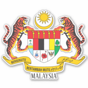 Malaysisches Nationalwappen Patriotisch Aufkleber