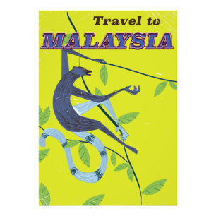 Malaysisches Reiseposter im Vintage-Stil Fotodruck