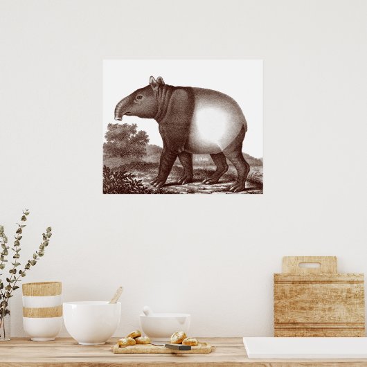 Malaysisches Tapir in einer Landschaft aus der Ant Poster (Küche)