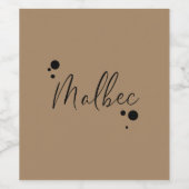 Malbec Weinetikett (Einzelnes Label)