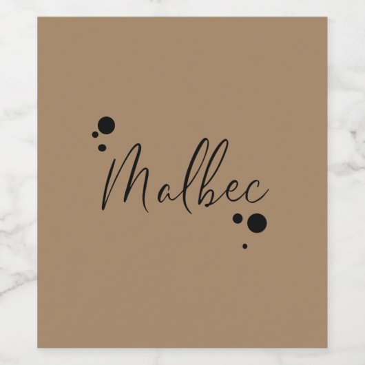 Malbec Weinetikett (Einzelnes Label)