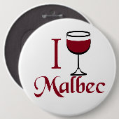 Malbec Wine Lover Geschenke Button (Vorne & Hinten)
